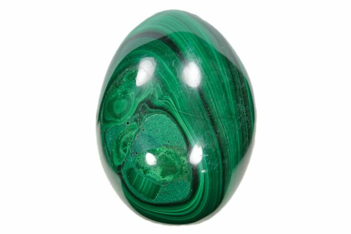 Stunning Polished Malachite Egg - Congo #115400